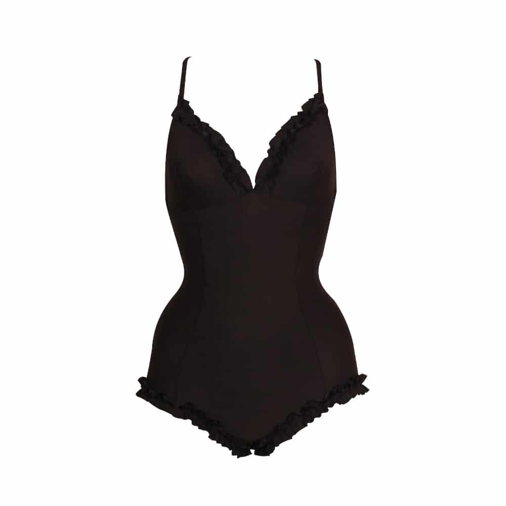 "Victor" black one-piece swimsuit