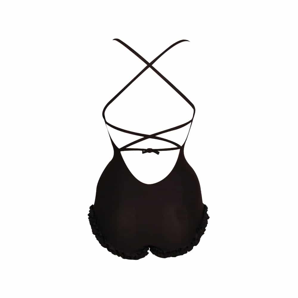 "Victor" black one-piece swimsuit
