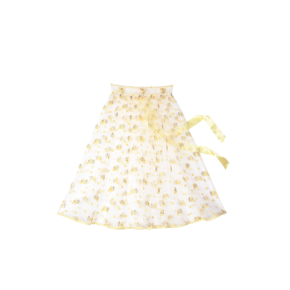 Jupe tablier « Voyage midi » Bouton d'or